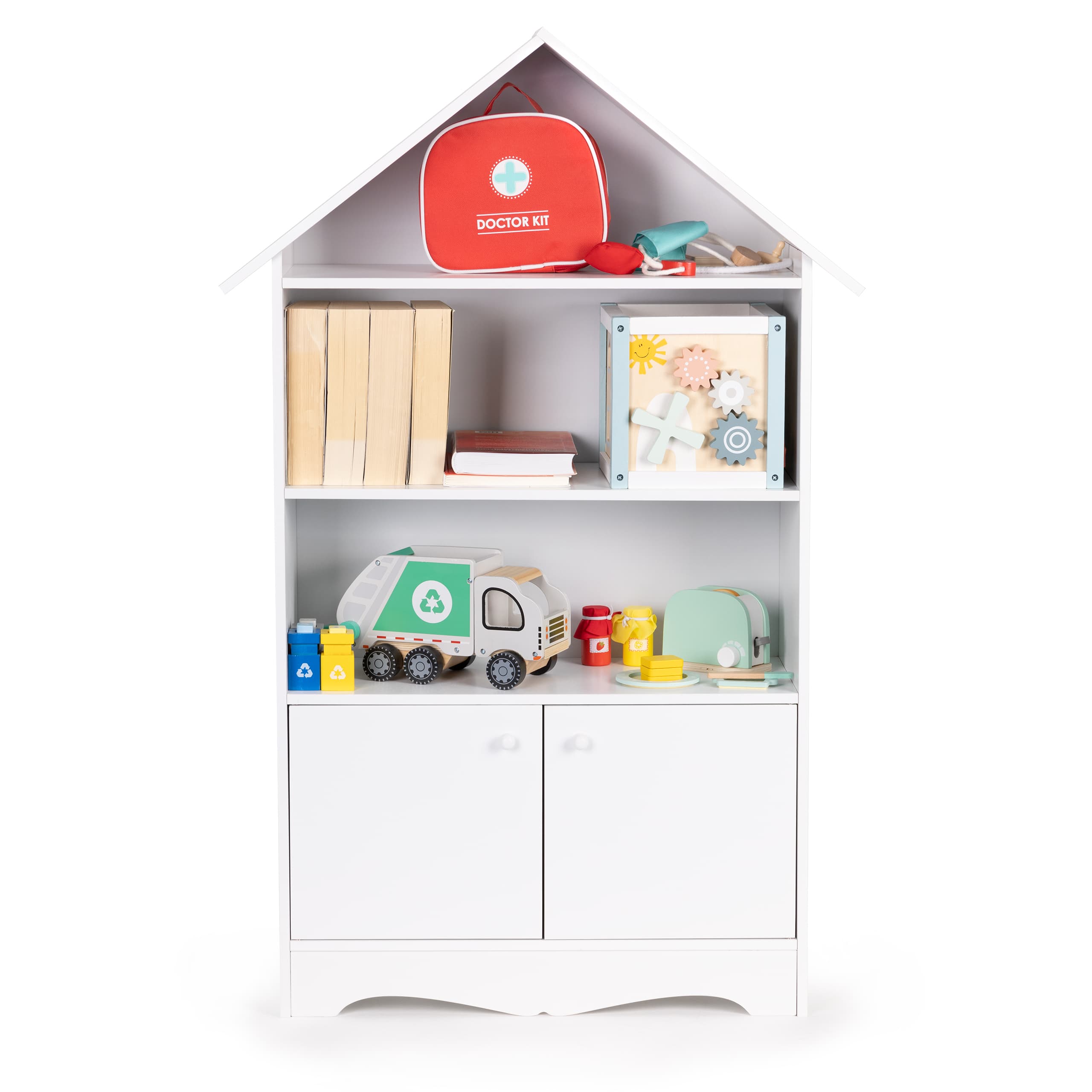 Regał szafka domek na zabawki dla dzieci biblioteczka ECOTOYS