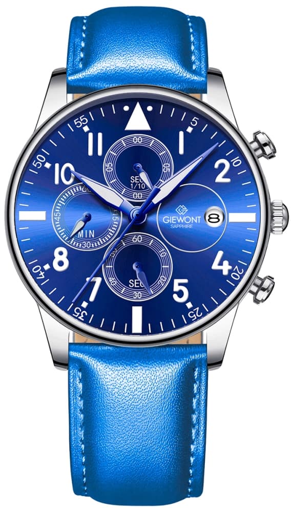 Zegarek Męski Giewont Chronograph Sapphire Czarny GW5630-A1