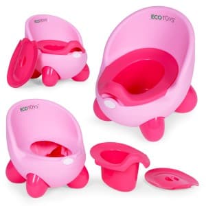 Nocnik toaleta sedes dla dzieci wyjmowany wkład antypoślizgowe nóżki różowo-zielony ECOTOYS
