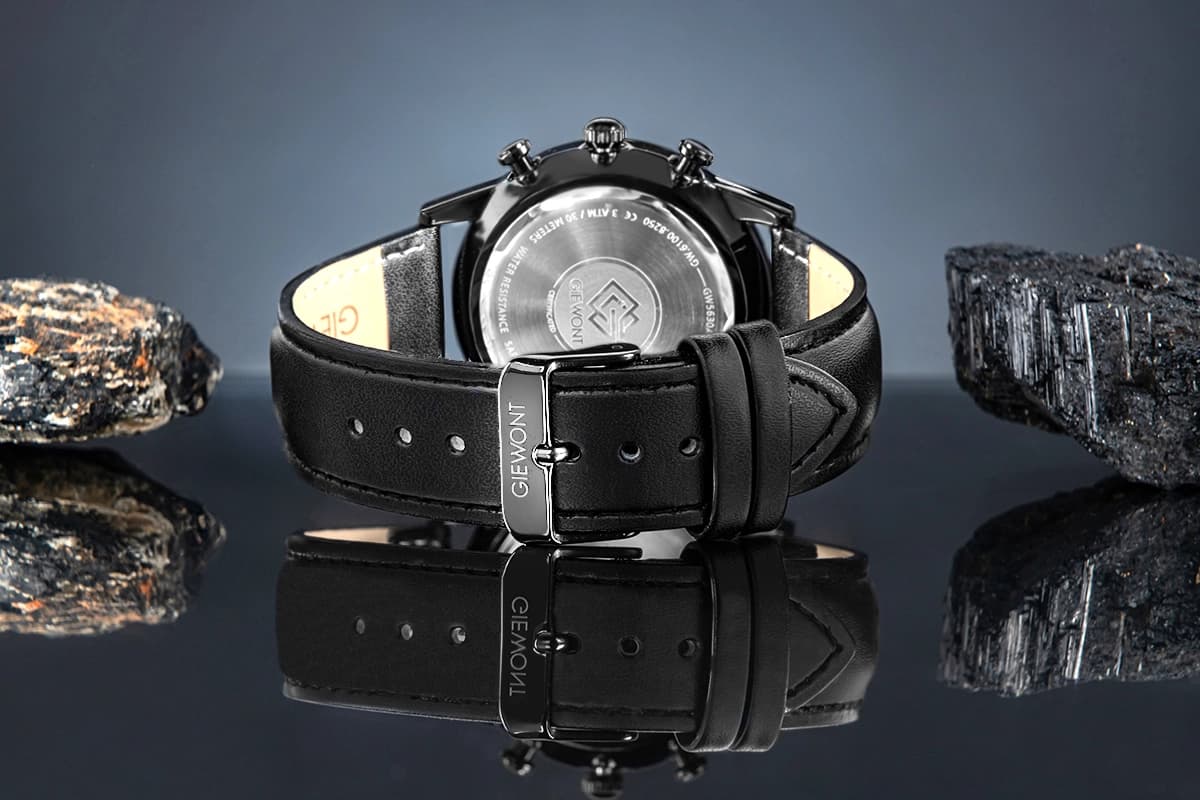 Zegarek Męski Giewont Chronograph Sapphire Czarny GW5630-A1