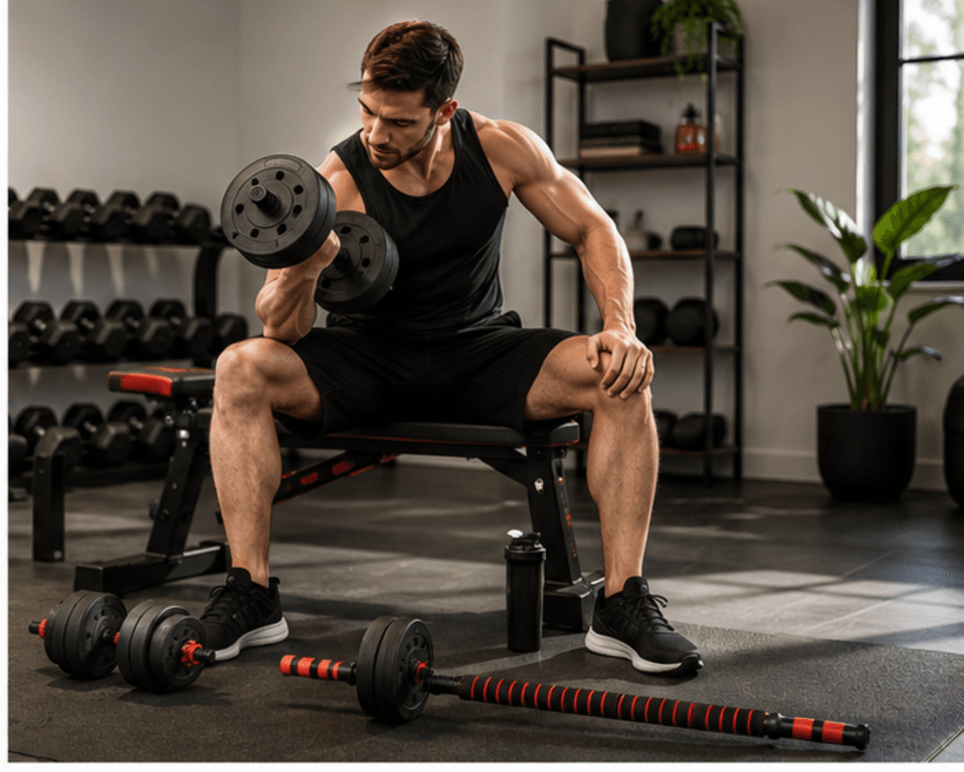 Hantle regulowane 2x15 kg sztanga zestaw 30 kg gryf MOVEPRO