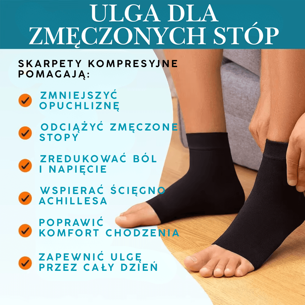 Skarpety kompresyjne nano – wsparcie stóp, obrzęki, neuropatia