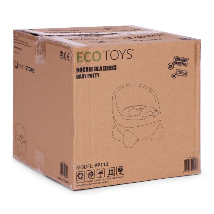 Nocnik toaleta sedes dla dzieci wyjmowany wkład antypoślizgowe nóżki zielony ECOTOYS