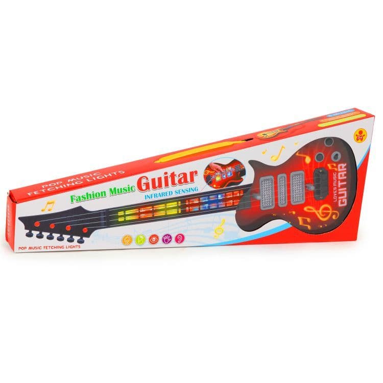 Rockowa gitara dla dzieci z nauką gry na gitarze podczerwień melodie