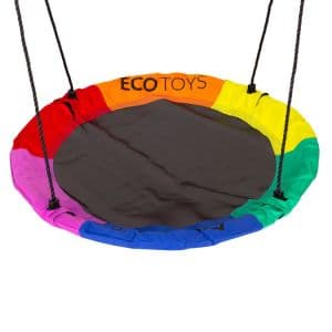 Plac zabaw dla dzieci huśtawka ogrodowa 4w1 bocianie gniazdo kosz 2 piłki ECOTOYS