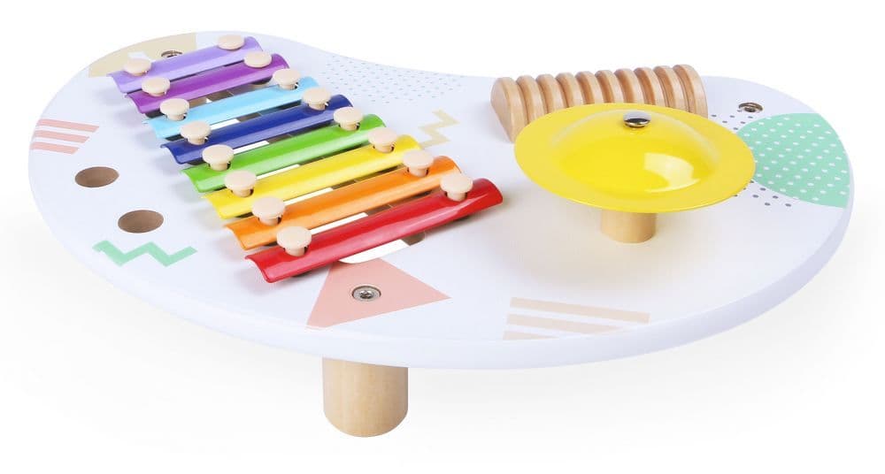Stolik z instrumentami stół muzyczny cymbałki perkusja +18m ECOTOYS
