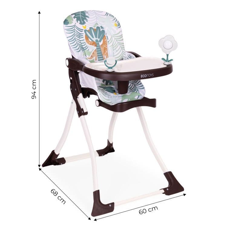Fotelik krzesełko do karmienia dzieci składane + zabawki ECOTOYS