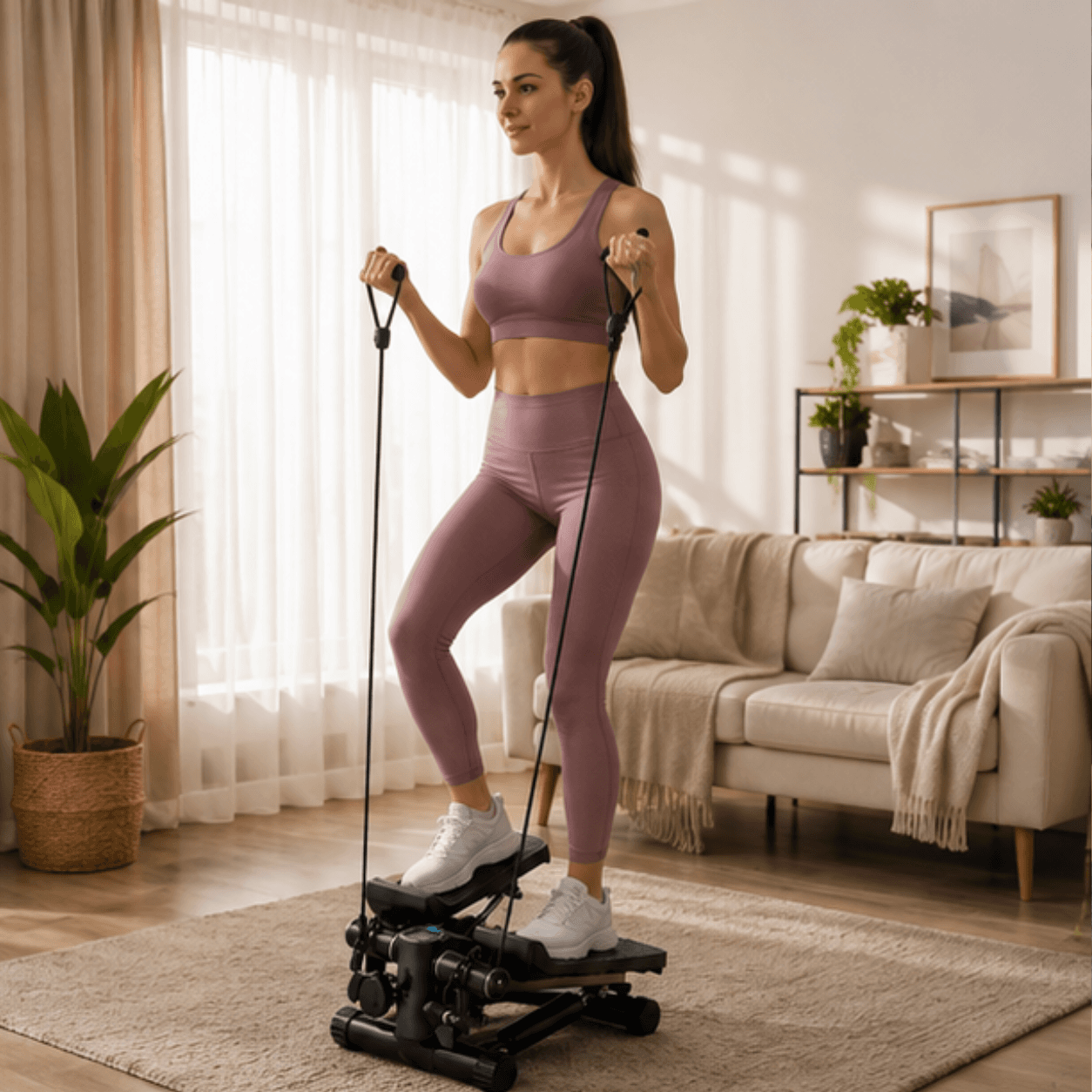 Stepper z ekspanderami do ćwiczeń fitness licznik wyświetlacz ModernHome