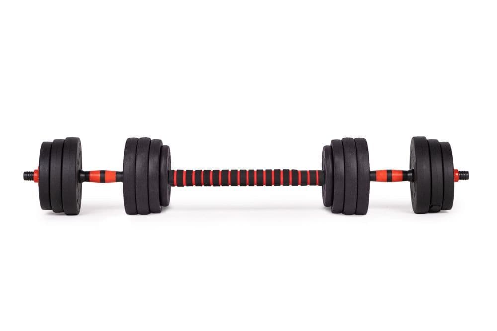 Hantle regulowane 2x15 kg sztanga zestaw 30 kg gryf MOVEPRO
