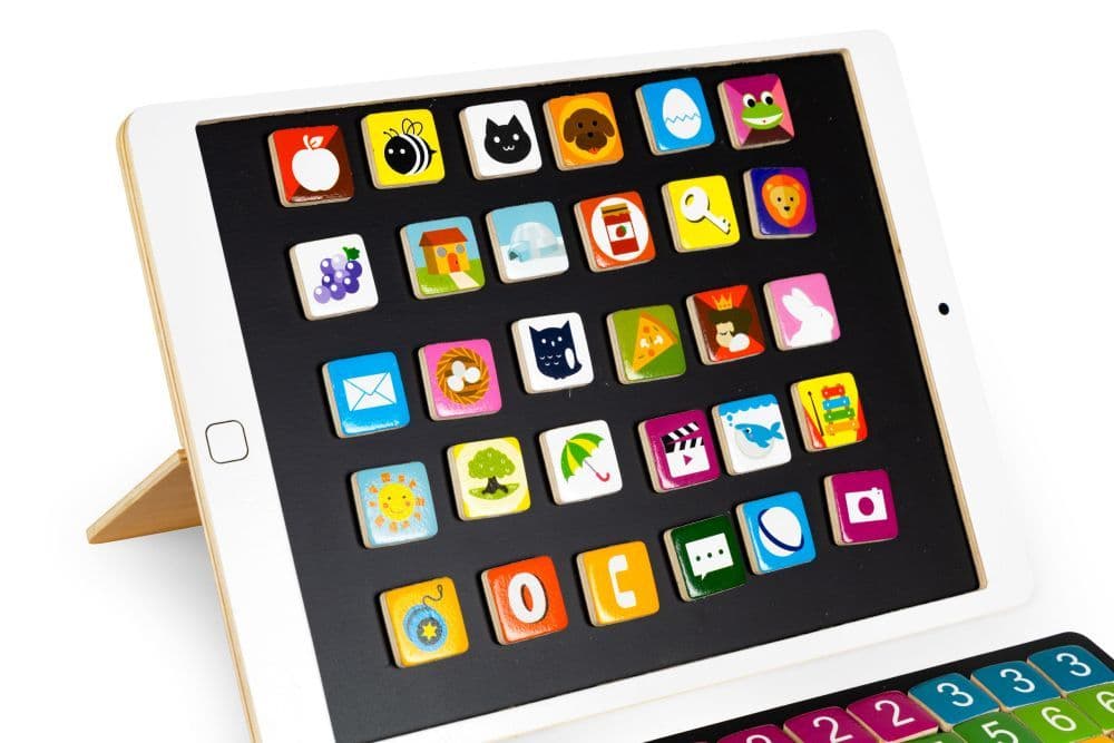 Drewniany tablet edukacyjny tablica magnetyczna ECOTOYS
