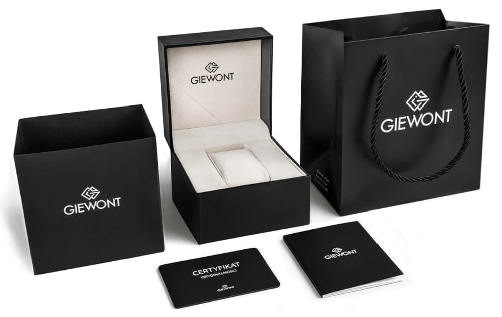 Zegarek Męski Giewont Chronograph Sapphire Złoto Czarny GW8510-B5