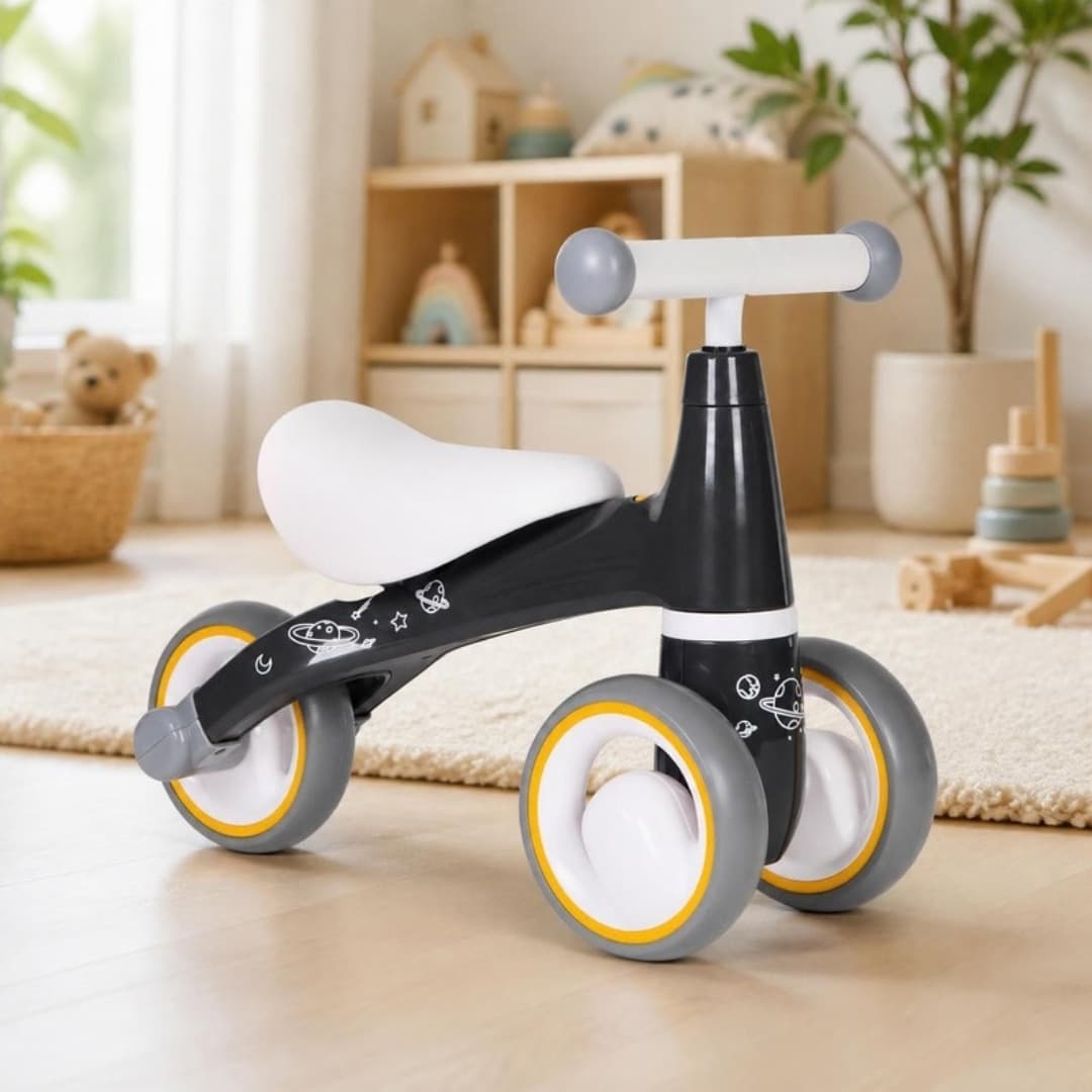 Rowerek biegowy dla dzieci bezpieczna konstrukcja koła EVA "Kosmiczny" ECOTOYS