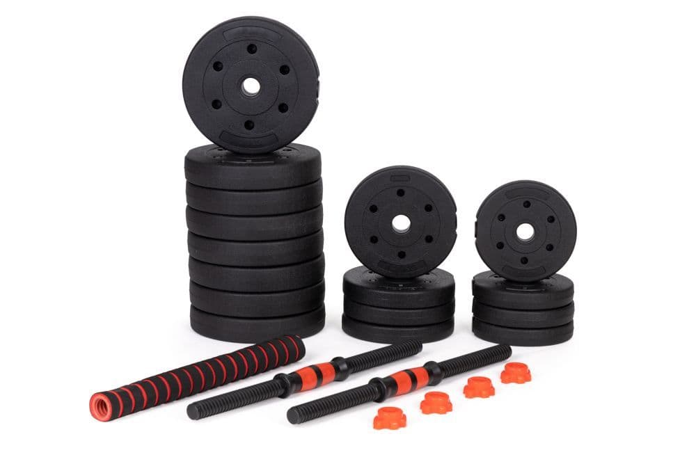 Hantle regulowane 2x15 kg sztanga zestaw 30 kg gryf MOVEPRO