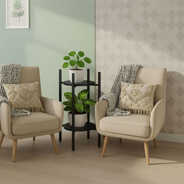 Kwietnik stojący stojak na kwiaty ozdoby 2 poziomy ModernHome