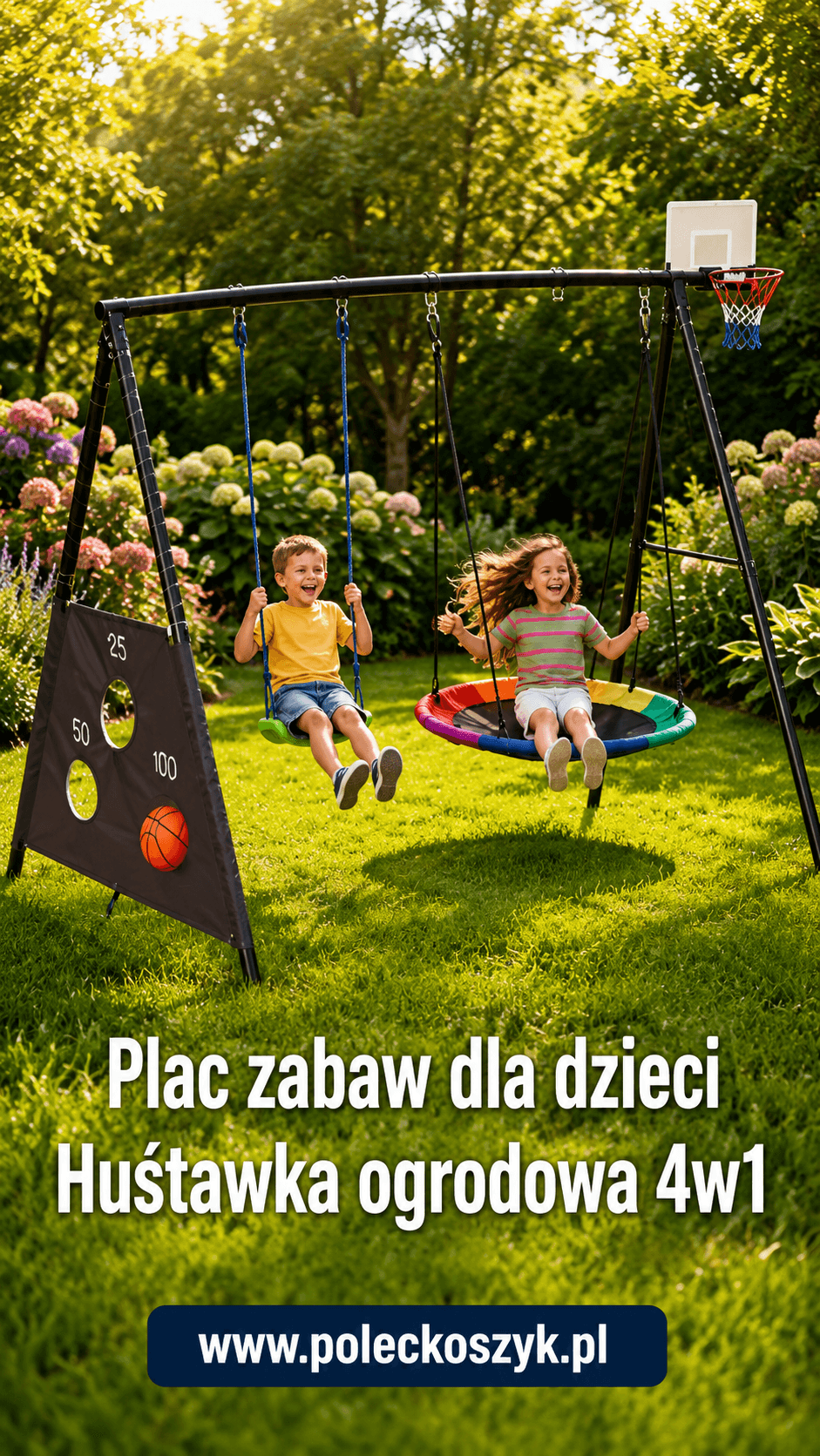 Jeden zestaw, cztery przygody – plac zabaw 4w1 do ogrodu pełnego dziecięcej radości